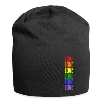 Love Love Love | Gay Pride, Gay, LGBT - Jersey Beanie - black - Front