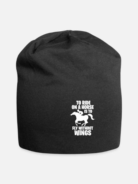 Reiterin - Jersey-Beanie - Schwarz