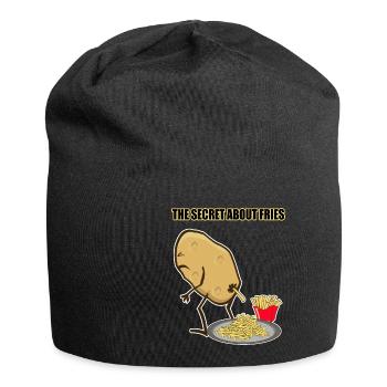 Fries potato fries secret gift - Jersey Beanie - black - Front