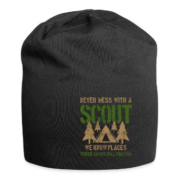 Peeking outdoors - Jersey Beanie - black - Front