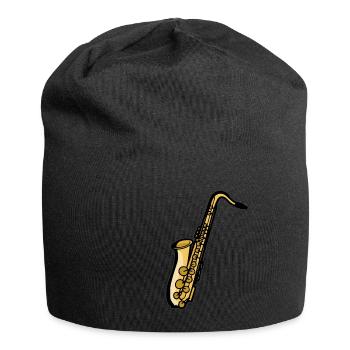 Saxophone joueur saxophoniste saxophoniste saxophoniste saxophoniste - Bonnet en jersey - noir - Devant