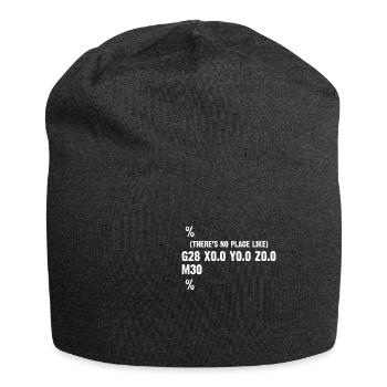 3d Druck - Jersey-Beanie - Anthrazit - Vorne