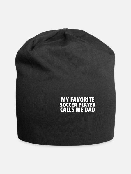Fußball Fußballspieler Fußballer Spieler Geschenk - Jersey-Beanie - Schwarz