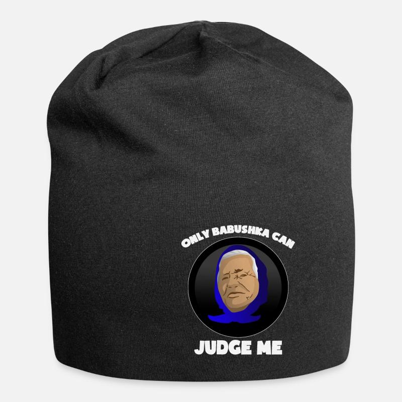 Lustiges Babuschka Design Russland Geschenk Idee - Jersey-Beanie - Schwarz