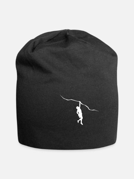 Bouldern Klettern - Jersey-Beanie - Schwarz