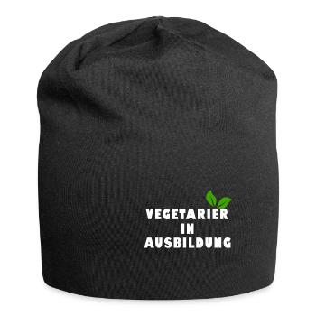 Les végétariens en formation - Bonnet en jersey - noir - Devant