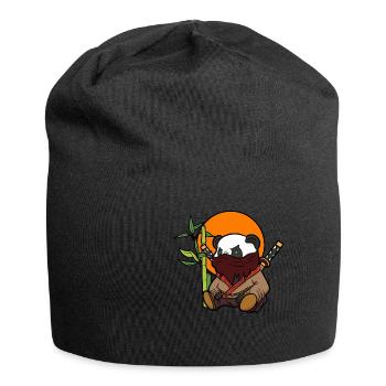Panda Panda Ninja Kung Fu Samurai Animal Gift - Jersey Beanie - black - Front