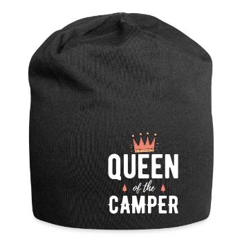 Queen Of The Camper - Women's Camping Design - Jersey Beanie - black - Front