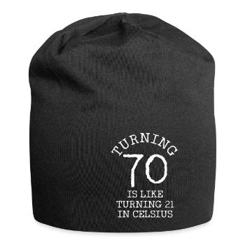 70 years old birthday - Jersey Beanie - black - Front