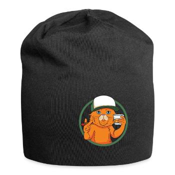 Malt Whiskey Alkohol Katze Kitten Scotch Geschenk - Jersey-Beanie - Schwarz - Vorne
