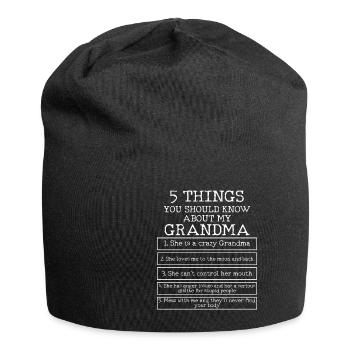 Grandmother grandma - Jersey Beanie - black - Front