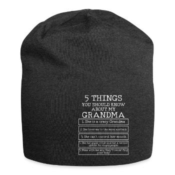 Großmutter Oma - Jersey-Beanie - Anthrazit - Vorne