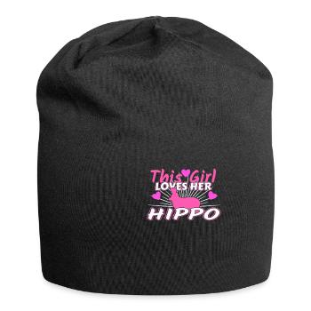 Nilpferd - Jersey-Beanie - Schwarz - Vorne