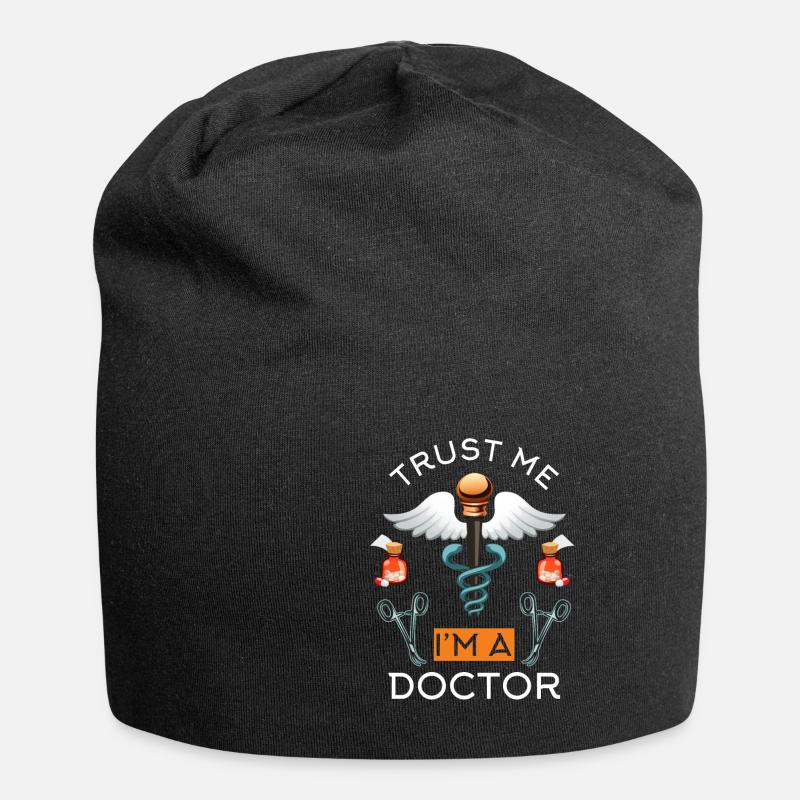 Arzt - Jersey-Beanie - Schwarz
