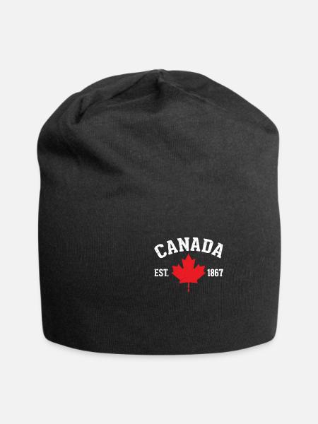 Cadeau de feuille d'érable canada canadian amérique du nord - Bonnet en jersey - noir