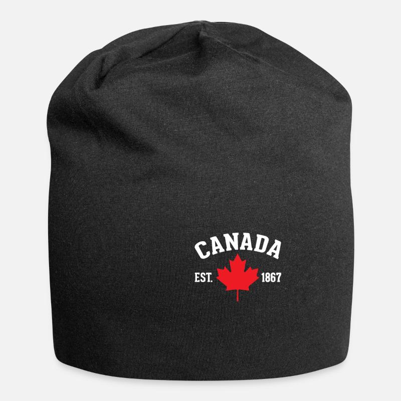 Kanada - Jersey-Beanie - Schwarz