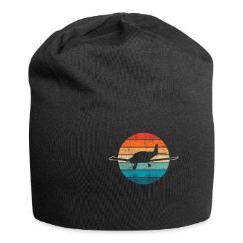 Flugzeug - Jersey-Beanie - Schwarz - Vorne
