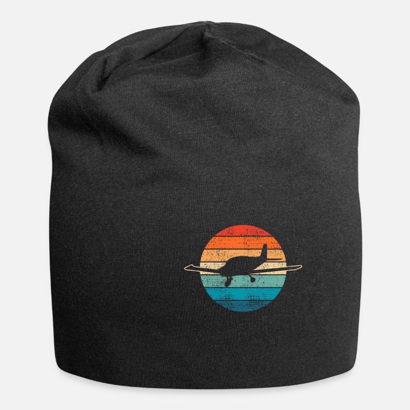 avion - Bonnet en jersey - noir