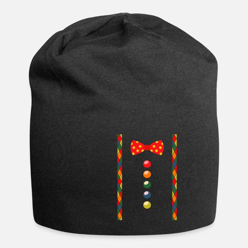 Costume Bretelles Carnaval De Clown Carnaval - Bonnet en jersey - noir