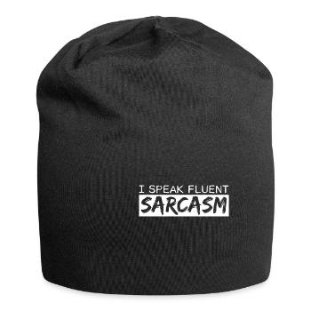 Sarcasm Bad Puns Humor - Jersey Beanie - black - Front