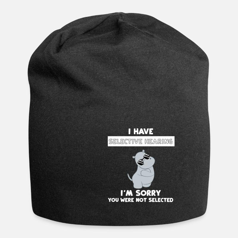Hippopotame - Hippopotame - Hippopotame - Sarcasme - Bonnet en jersey - noir
