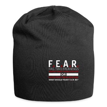 Motivative fear sayings - Jersey Beanie - black - Front