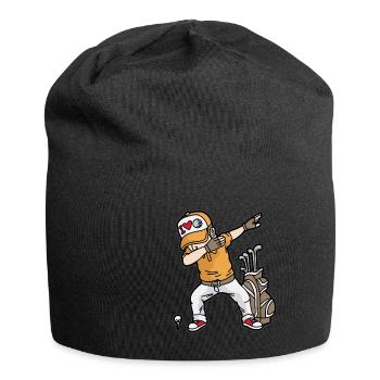DABBING GOLFER Golf golf terrain de golf - Bonnet en jersey - noir - Devant