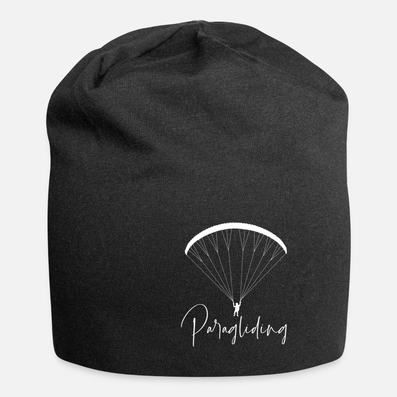 Gleitschirmfliegen - Jersey-Beanie - Schwarz