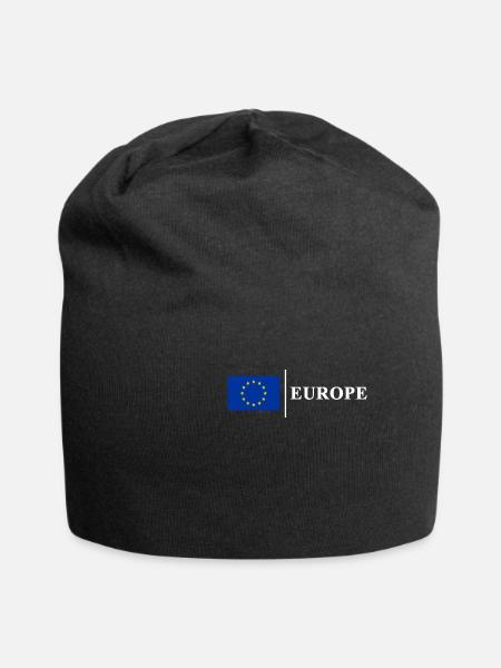 Europa - Jersey-Beanie - Schwarz