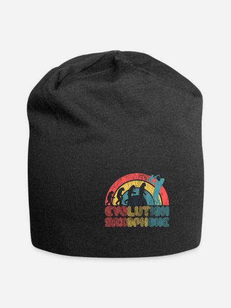 Saxophone Jazz Evolution Saxophone Classique Musicien - Bonnet en jersey - noir