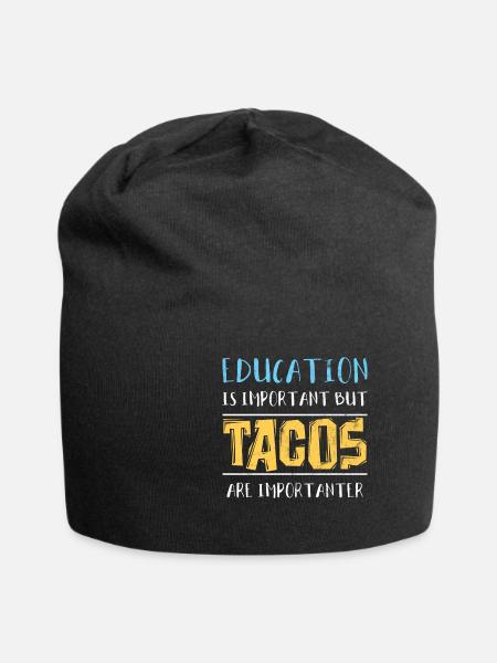 Tacos Tacos Tacos Tacos Tacos - Jersey Beanie - black