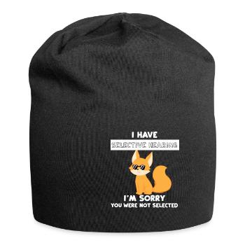 Fuchs - Füchsin – Fuchsliebhaber – Sarkasmus - Jersey-Beanie - Schwarz - Vorne