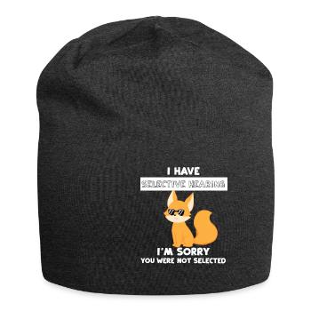 Renard - Renarde - Amoureux du Renard - Sarcasme - Bonnet en jersey - charbon - Devant