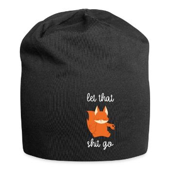 Fuchs - Füchsin – Fuchsliebhaber – Yoga - Spruch - Jersey-Beanie - Schwarz - Vorne