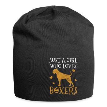 Boxer Dog Boxer Dog - Jersey Beanie - black - Front