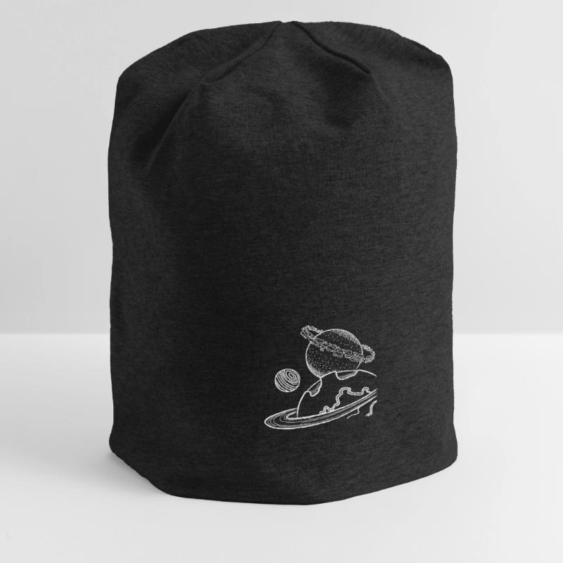 Planets ring planets drawing space sci fi Jersey Beanie