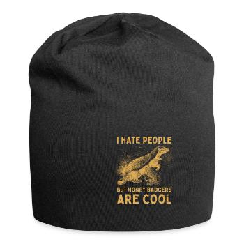 Honey badger animal lover - Jersey Beanie - black - Front