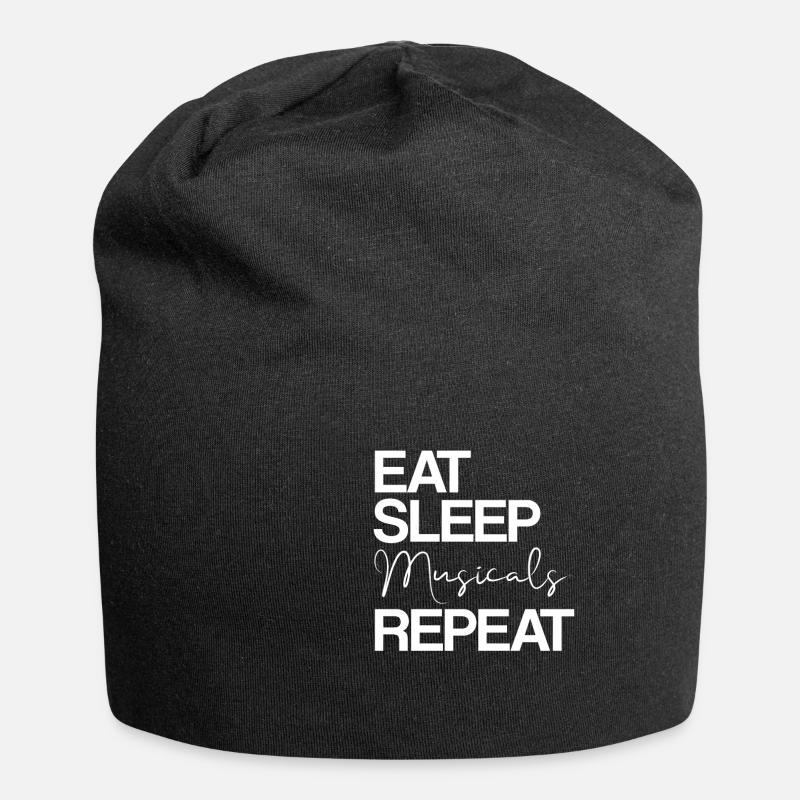 Eat Sleep Musicals Repeat | Theater Nerd, Musical - Jersey-Beanie - Schwarz