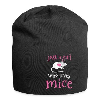 Mäuse Maus - Jersey-Beanie - Schwarz - Vorne