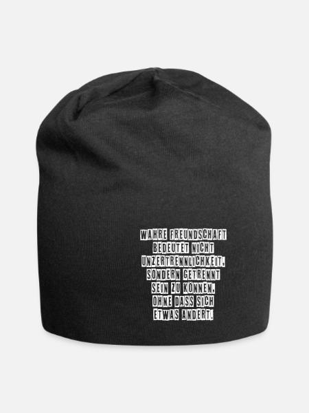 Wahre Freundschaft Bedeutet: - Jersey-Beanie - Schwarz
