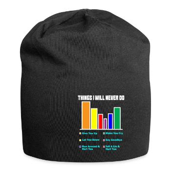 Graphique à secteurs - Graphique à gâteau - Amour - Amour - Bonnet en jersey - noir - Devant