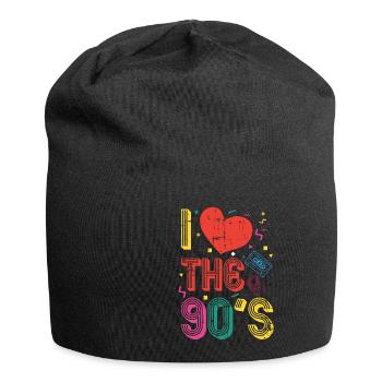J'aime les années 90 Love the 90`s Party Retro Fun - Bonnet en jersey - noir - Devant