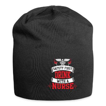 Infirmière Infirmière Infirmière - Bonnet en jersey - noir - Devant