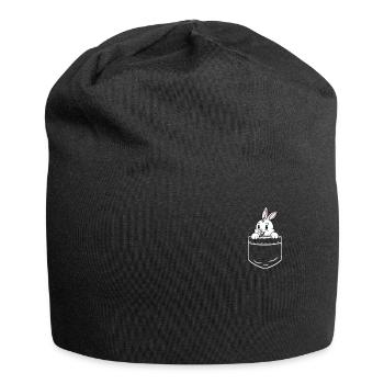 Rabbit Bunnies Dwarf Rabbit Pocket Pocket Gift - Jersey Beanie - black - Front