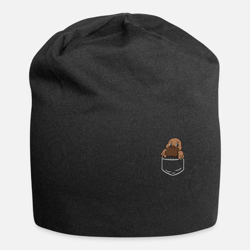 Schnabeltier Platypus Tasche Hemd Pocket Geschenk - Jersey-Beanie - Schwarz