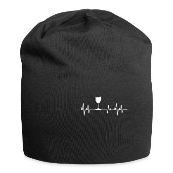 Wine glass - Jersey Beanie - black - Front