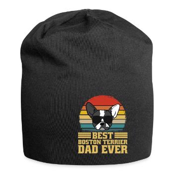 Boston Terrier Dog Dad Dad Dad Ever Gift - Jersey Beanie - black - Front