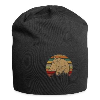 Vache vaches veau chien rétro vintage drôle cadeau - Bonnet en jersey - noir - Devant