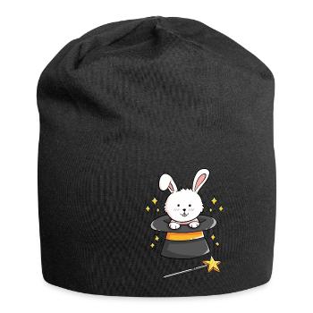 Bunny Magie - Jersey-Beanie - Schwarz - Vorne