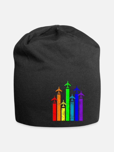 Pilot Airplane Airplane - Jersey Beanie - black